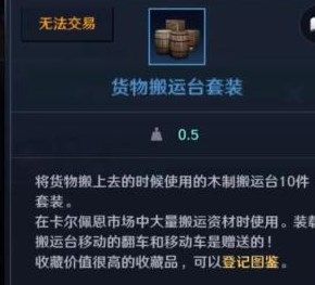 《黑色沙漠手游》货物搬运台套装获取方法